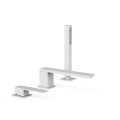 TRES SLIM Exclusive vanová baterie jednopáková stojánková 3-otvorová, matná bílá barva ( 20216103BM )