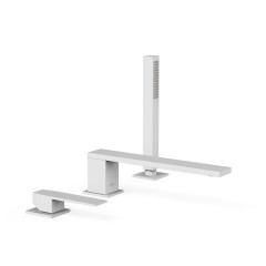 TRES SLIM Exclusive vanová baterie jednopáková stojánková 3-otvorová, matná bílá barva ( 20216101BM)