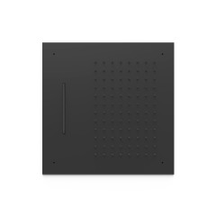 TRES hlavová sprcha s kaskádou a sprchovým deštěm 500x500mm, stropní, matná černá barva (29995501NM)