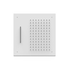 TRES hlavová sprcha s kaskádou a sprchovým deštěm 500x500mm, stropní, matná bílá barva (29995501BM)