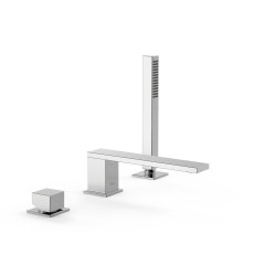 TRES CUADRO vanová baterie s ovládací kostkou stojánková 3-otvorová, chrom (00616106)