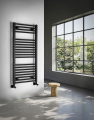 DIRECT otopné těleso s bočním připojením 450x960 mm, černá mat (ILR94B) (3)