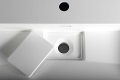 AMUR umyvadlo, litý mramor, 90x46cm, kryt výpusti, bílá ( 55032 ) (6)