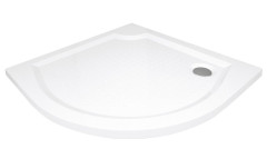 VIVA90 sprchová vanička z litého mramoru, čtvrtkruh, 90x90x4cm, R550 ( GV559 ) (3)