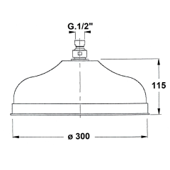 ANTEA hlavová sprcha, průměr 300mm, bronz ( SOF3006 ) (2)
