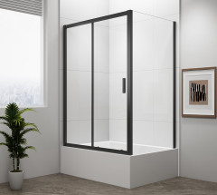DEEP BLACK obdélníkový sprchový kout 1100x750mm L/P varianta, čiré sklo (MD1116B-01)