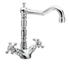 ANTEA stojánková dřezová baterie s retro hubicí, chrom ( 3121 ) (1)