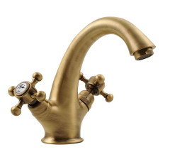 ANTEA stojánková umyvadlová baterie vysoká s výpustí, bronz  ( 3276 )