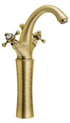 ANTEA stojánková umyvadlová baterie vysoká s výpustí, výška 300mm, bronz (3276L)