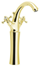 ANTEA stojánková umyvadlová baterie vysoká s výpustí, výška 300mm, zlato (3275L)