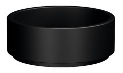 OKE keramické umyvadlo na desku, Ø 40 cm, černá mat (554131)