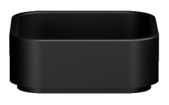 HAKO keramické umyvadlo na desku 40x40 cm, černá mat (554431)