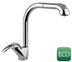 AXUS stojánková dřezová baterie s výsuvnou sprškou, výška 345 mm, chrom ( 1112-72 ) (1)