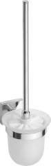 X-SQUARE WC štětka závěsná, mléčné sklo, chrom ( 132113012 )