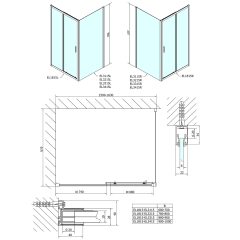 EASY obdélníkový sprchový kout 1600x800mm, čiré sklo L/P varianta (EL1815EL3215) (2)