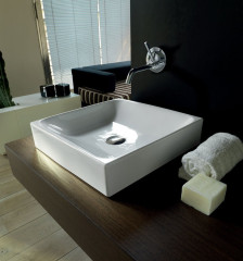 CENTO keramické umyvadlo na desku, 45x45cm, bílá ( 354401 ) (3)