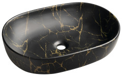 CALEO keramické umyvadlo na desku, 60x42cm, portoro mramor (CALEO)