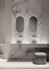 OKE keramické umyvadlo na desku, Ø 40 cm, bílá (554101) (3)