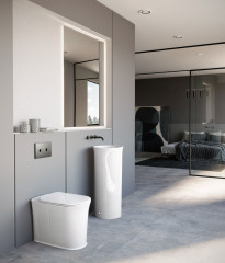 THE NEW YORKER keramické umyvadlo volně stojící ke stěně, 40x89x40cm, bílá (564501) (3)