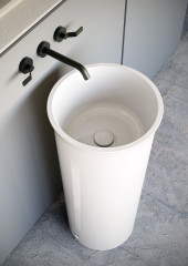 THE NEW YORKER keramické umyvadlo volně stojící ke stěně, 40x89x40cm, bílá (564501) (4)