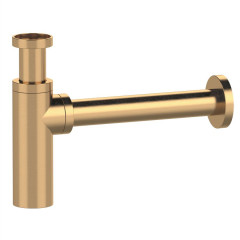 Umyvadlový sifon 5/4", odpad 32mm, kulatý, zlato mat (SI519D)