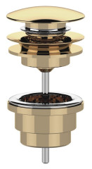 Umyvadlová výpust 5/4“, click-clack, velká zátka, 10-65mm, zlato (CV100217)