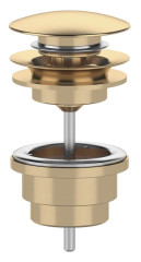 Umyvadlová výpust 5/4“, click-clack, velká zátka, 10-65mm, zlato mat (CV100219)