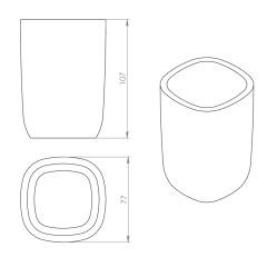 YLENIA sklenka na postavení, černá (YL9814)(2)