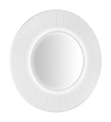 LUMIRO STRIP kulaté zrcadlo s LED osvětlením v rámu ø 75cm, bílá mat (LR750-3131S)