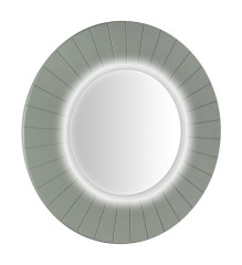 LUMIRO STRIP kulaté zrcadlo s LED osvětlením v rámu ø 75cm, verde (LR750-4444S)