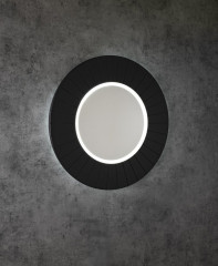 LUMIRO STRIP kulaté zrcadlo s LED osvětlením v rámu ø 75cm, carina (LR750-4141S) (5)