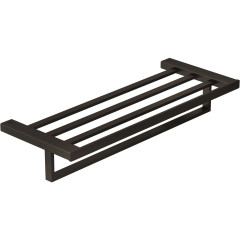 KLUDI VELA C držák osušky s odkládací plochou, kartáčovaný gunmetal (31989N2)