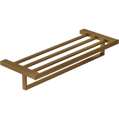 KLUDI VELA C držák osušky s odkládací plochou, kartáčovaný bronz (31989N1)