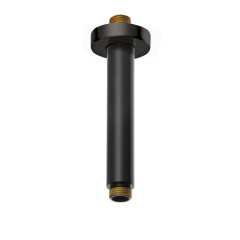 KLUDI A-QA sprchové rameno pro vývod ze stropu, 150mm, pro talířovou hlavovou sprchu, matná černá (6651539-00)