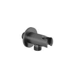 KLUDI-A-QA připojovací kolínko DN 15 s držákem sprchy, kartáčovaný gunmetal  (65567N2-00)