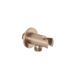 KLUDI-A-QA připojovací kolínko DN 15 s držákem sprchy, kartáčovaný bronz (65567N1-00)