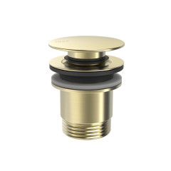 TRES umyvadlový ventil,  zátka Ø 63 mm CLICK‑CLACK s možností vždy otevřeného, Golden Cava (24284010CA)