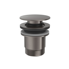 TRES umyvadlový ventil,  zátka Ø 63 mm CLICK‑CLACK s možností vždy otevřeného, Grafit (24284010GR)