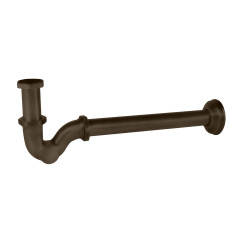 TRES sifon umyvadlový G11/4x32mm s čistícím otvorem, black metal kartáčovaný - černý bronz (03463820KMB)