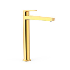 TRES PROJECT XL umyvadlová baterie vysoká bez odtokové soupravy, zlato (22180401OR)