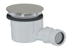 Vaničkový sifon, průměr 90mm, DN40, krytka nerez lesk (17911)