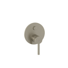 KLUDI NOVA FONTE Puristic podomítková jednopáková vanová a sprchová baterie s funkcí PUSH&SWITCH, vrchní část, kartáčovaný nikl (20759N515)