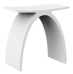 KORAL koupelnová stolička 43x43x23,5cm, solid surface, bílá mat (WF434)