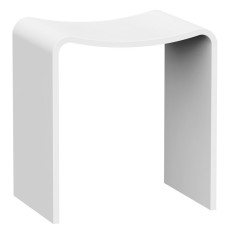 KORAL koupelnová stolička 40x43x30cm, solid surface, bílá mat (WF462)