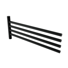 BORMO Černý držák na ručníky otočný, 42 cm (BRC 11096-4-90)