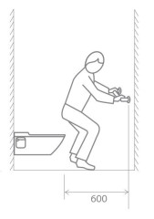 HANDICAP madlo rovné 800mm, bílá ( 301100804 ) (3)