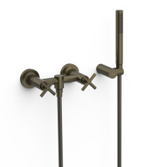 TRES MONTBLANC sprchová baterie kohoutková 150mm, s příslušenstvím, černý bronz (28316301KMB)
