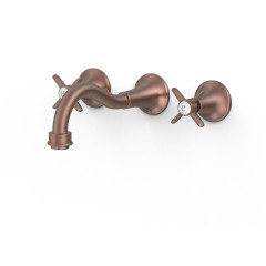 TRES CLASIC umyvadlová baterie kohoutková podomítková, 3-otvorová, Volcanic (24215101VO)