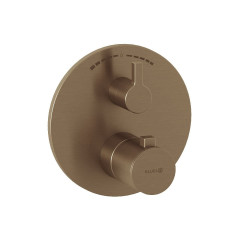 KLUDI NOVA FONTE Puristic podomítková termostatická vanová a sprchová baterie, vrchní část, kartáčovaný bronz (20810N115)