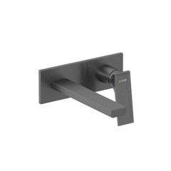 KLUDI DECUS podomítková umyvadlová nástěnná dvouotvorová jednopáková baterie, vrchní část, kartáčovaný gunmetal (54244N275)